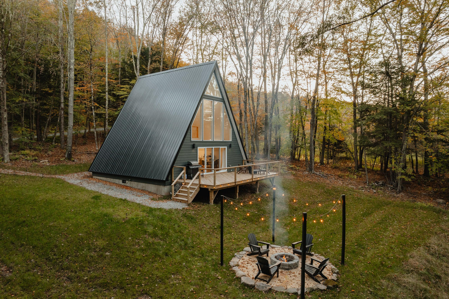 BirchRidge A-Frame:Catskills Retreat-Sauna-FirePit - Luxe Living STR Properties