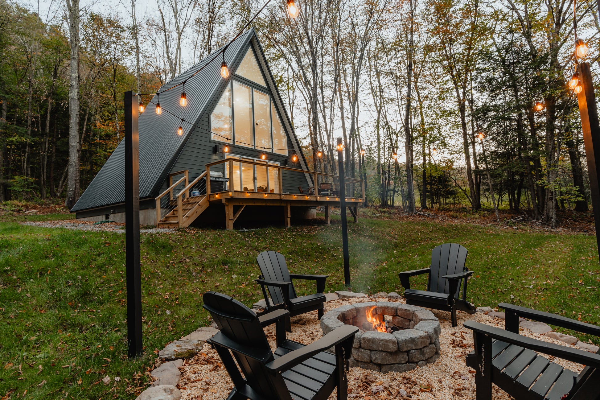 BirchRidge A-Frame:Catskills Retreat-Sauna-FirePit - Luxe Living STR Properties