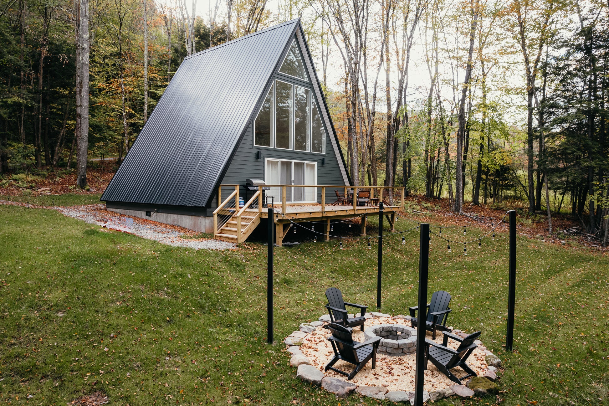 BirchRidge A-Frame:Catskills Retreat-Sauna-FirePit - Luxe Living STR Properties